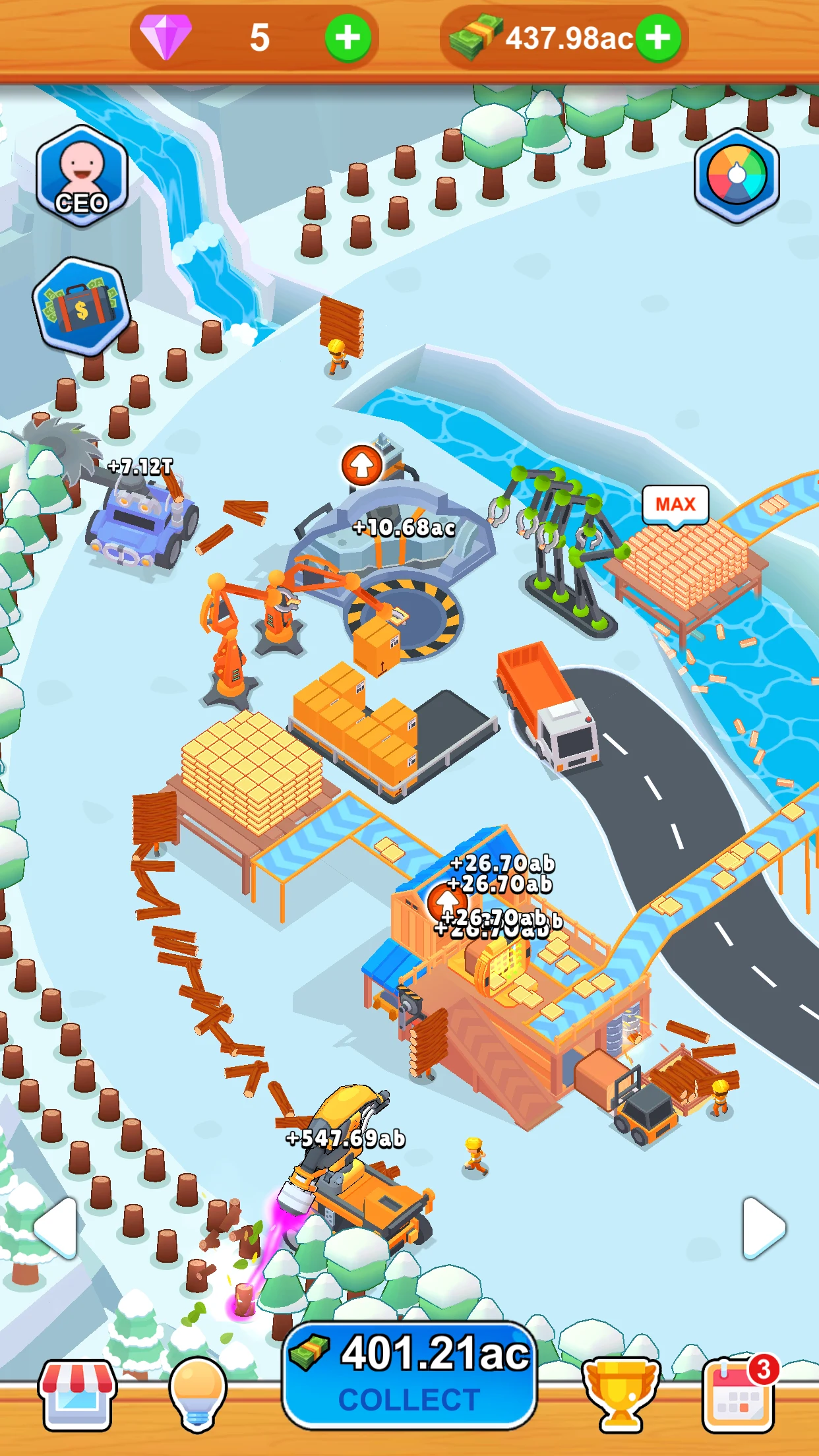 Idle Lumber Factory screenshot